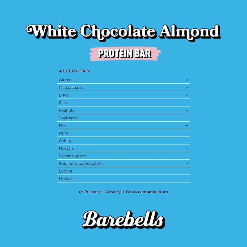 بيربيلز بار بروتين باربيلز 12 × 55 غرام بنكهة الشوكولاتة البيضاء واللوز - Image 4